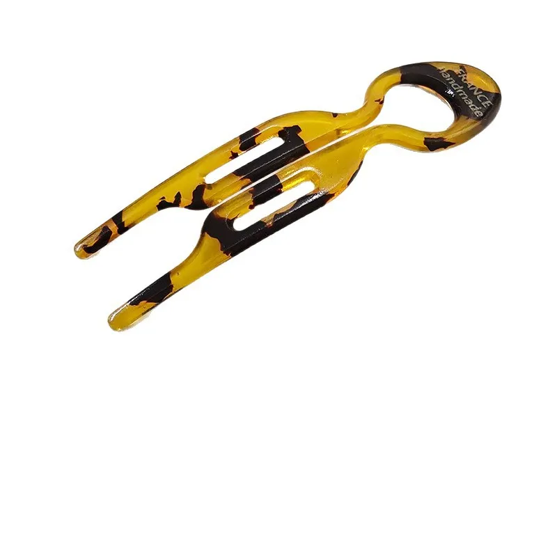 Fashion U Hair Pin Acetate Korean Style Updo Tool Quick Low Bun Maker Women Lazy Elegant Hair Accessories for Daily Party Use