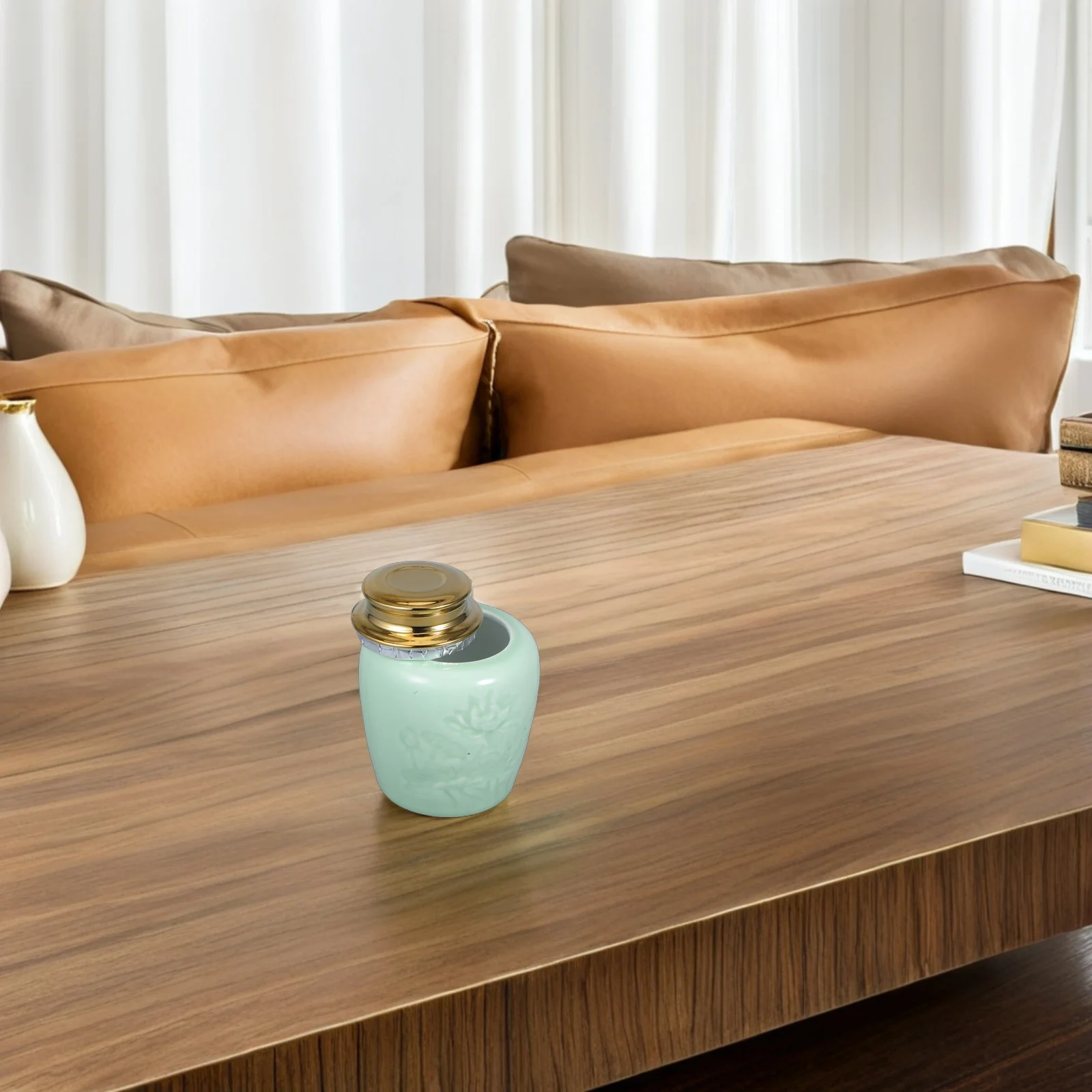 

Ceramic Tea Storage Jar Vintage Chinese Style Canister for Loose Leaf Tea Coffee Nuts Storage Tank Ceramic Jar with Lid