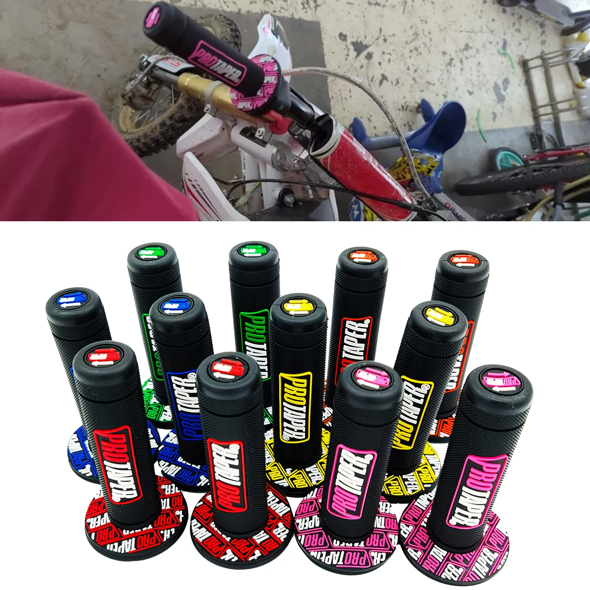 Universal Handle Grips Pro taper Motorcycle High Quality Protaper Dirt Pit Bike Motocross 7/8