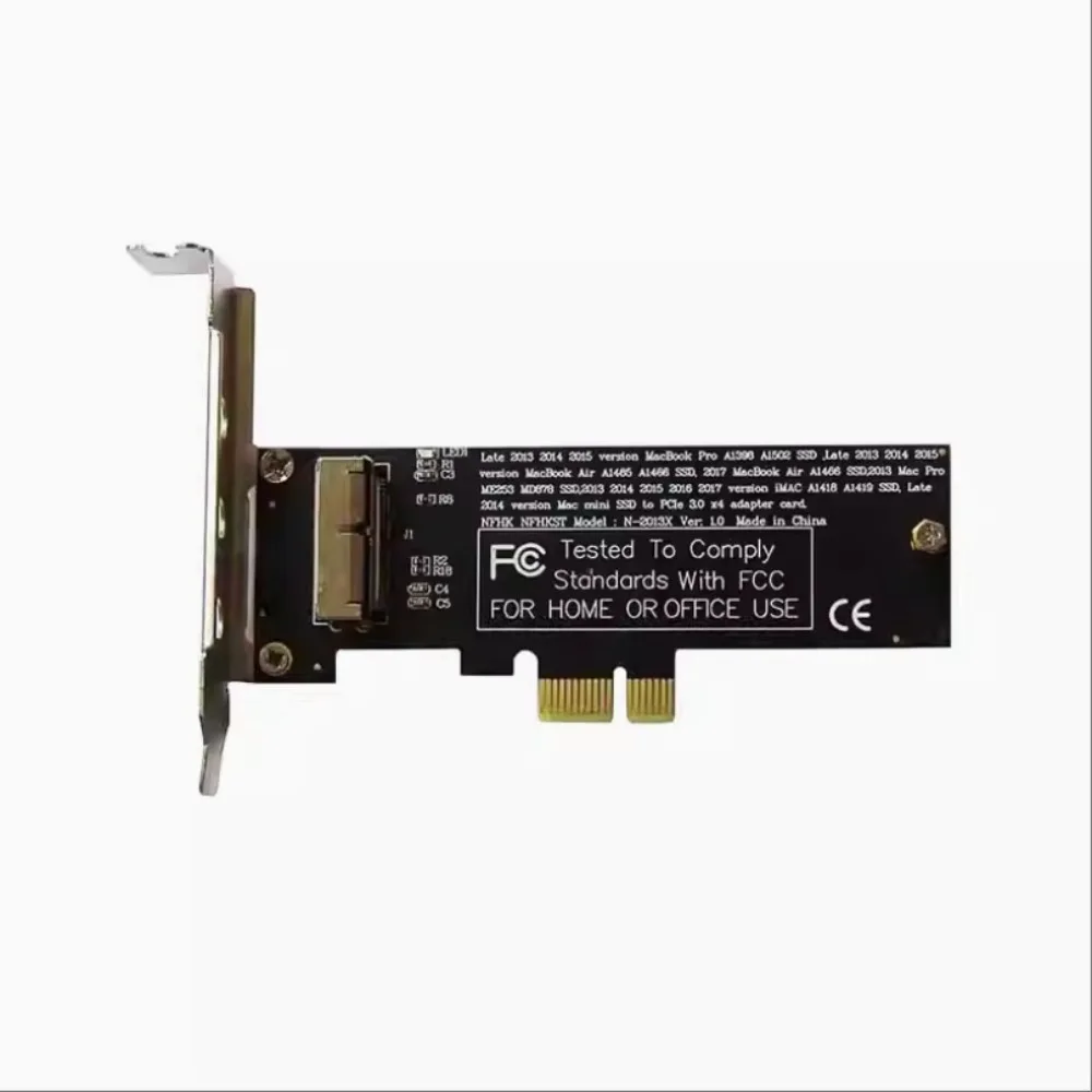 PCI-E 1X SSD Convert Card 12+16Pin Low Profile PCI Express Adapter Single Slot for 2013-2017 MacBook Air A1466 A1465