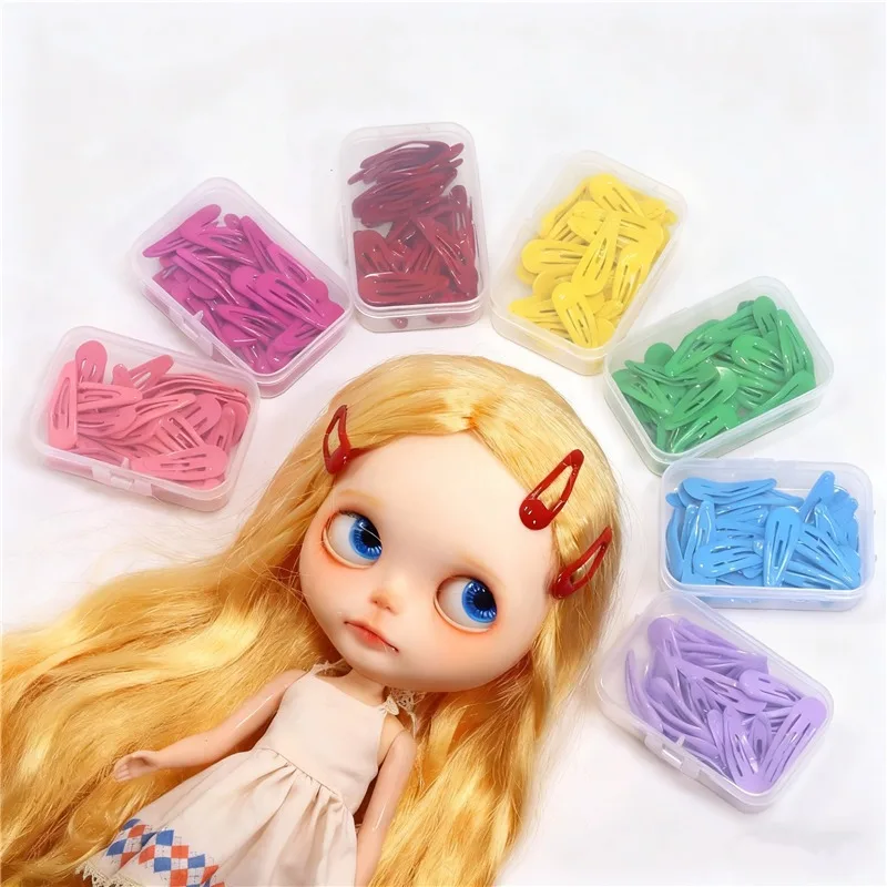 BJD ブライス人形 1/6 1/12 OB11 前髪ヘアクリップカラフルなミニ 2.5 センチメートル 3 センチメートルヘアピン髪帽子服衣類アクセサリー