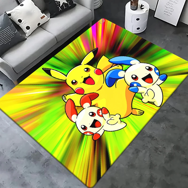 MINISO Pokémon Printed Carpet.Living Room Mats Sofa Coffee Table Large Area Rug,Kitchen,Bathroom,office,Balcony Carpets,DoorMat