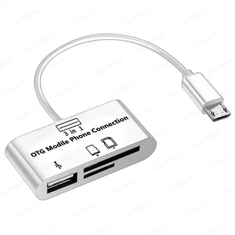 Type-C Micro USB TF CF SD Card Reader OTG Writer ขนาดกะทัดรัดสำหรับ IPad Pro สำหรับ Macbook USB C Cardreader