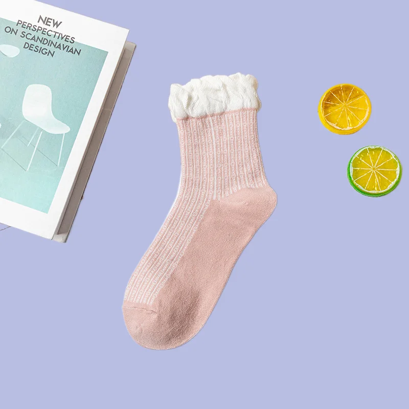 5/10 Paar hochwertige Damen Mid-Tube Socken schweiß absorbierende atmungsaktive Damen Vier-Jahreszeiten-Socken bequeme Unisex-Socken