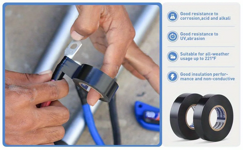 1 piece PVC colored electrical tape is waterproof, flame-retardant, insulated, and environmentally friendly image 6