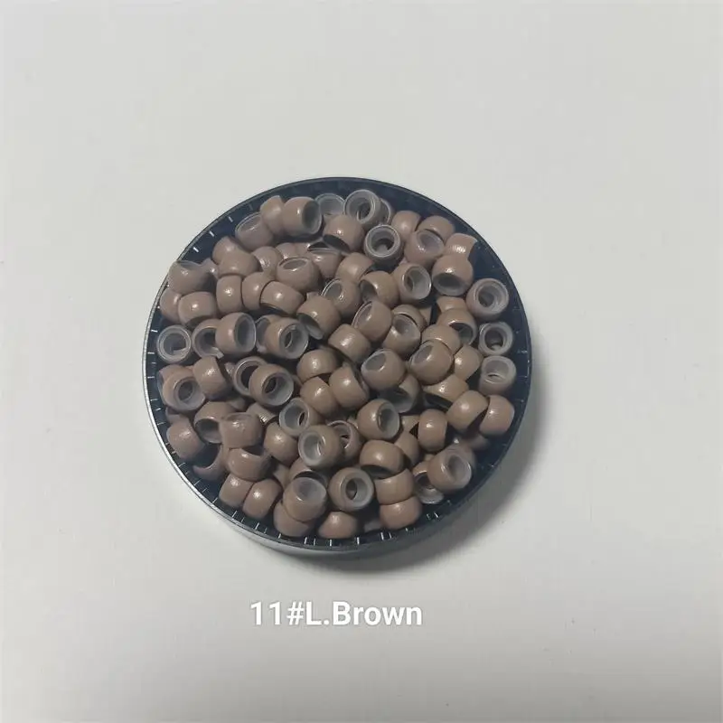 200 Stück/Packung 4,0mm Silikon-Nano-Ringe für Nano-Ringe Kupfer mit Silikonbeschichtung Haarperlen Haarringe Haarverlängerungswerkzeuge – Detail 7