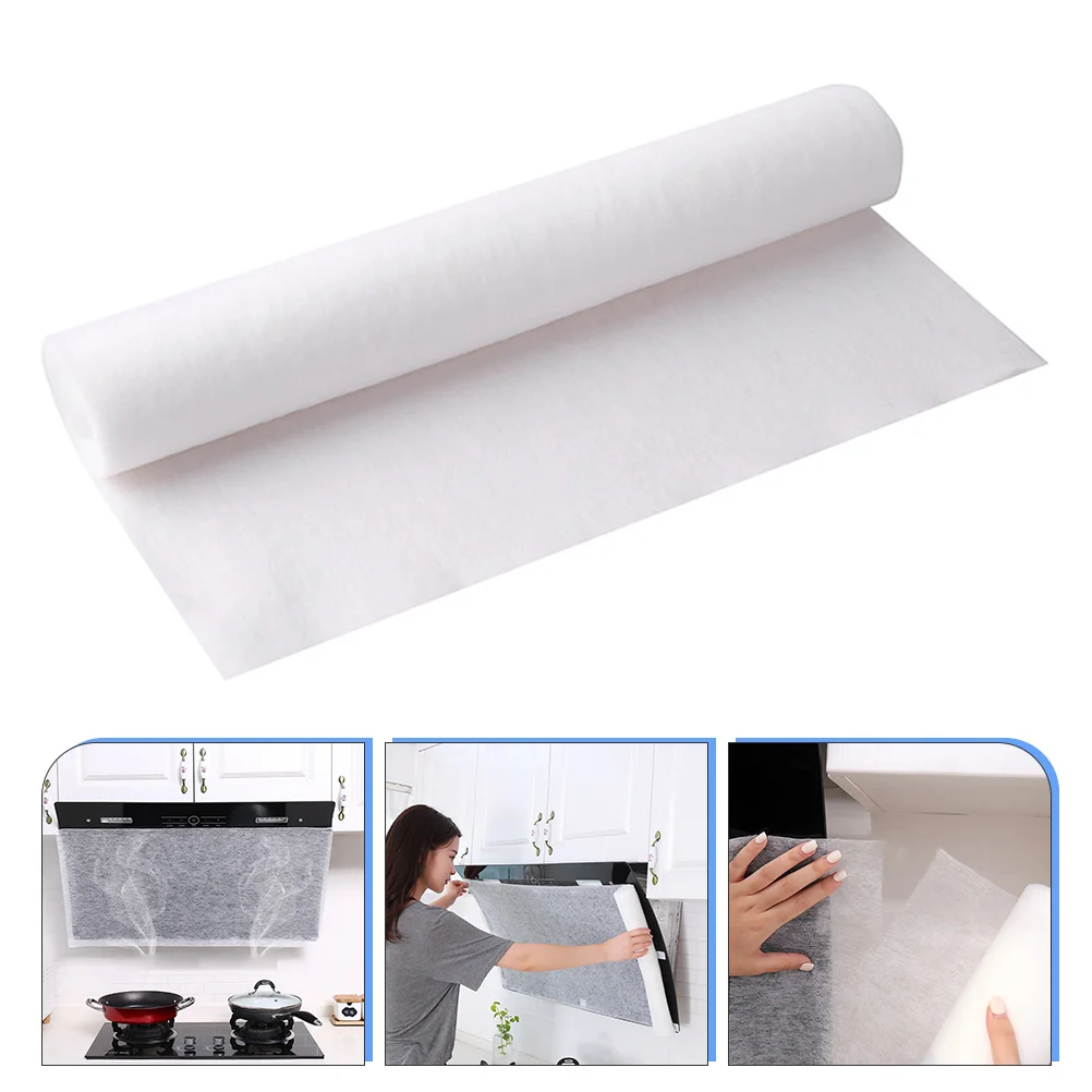 

1 Roll Range Hood Oilproof Paper Non-Woven Filter Membrane Kitchen Ventilator Oil Filter Paper Easy Cut Disposable Cover