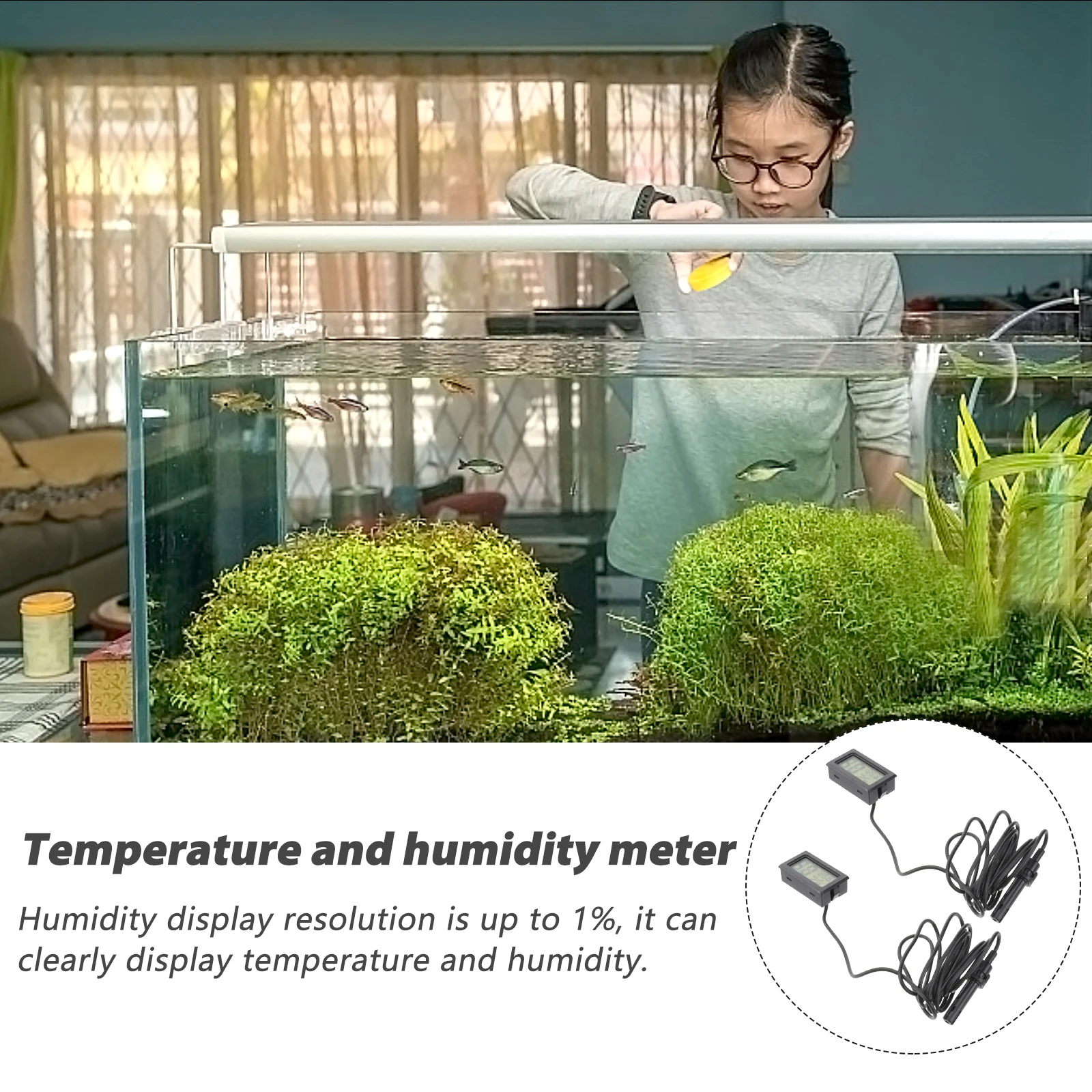 

2pcs Digital Hygrometer Thermometer Lcd Temperature Humidity Meter Indoor Outdoor Mini Wireless Long Lasting Large Display