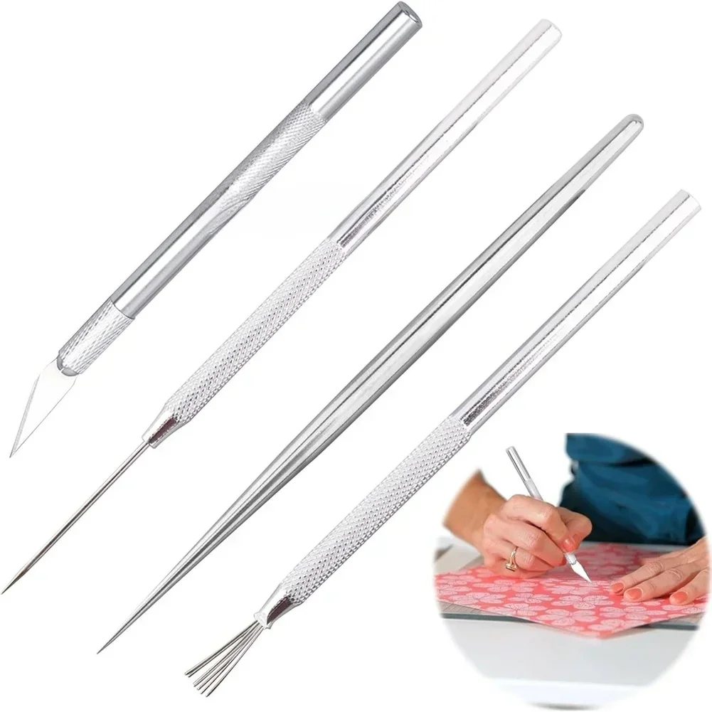 4pcs Stainless Steel Clay Sculpting Tools Set Pottery Tools Sculpting Tool For Fine Detail Carving Ceramics Molding DIY Art