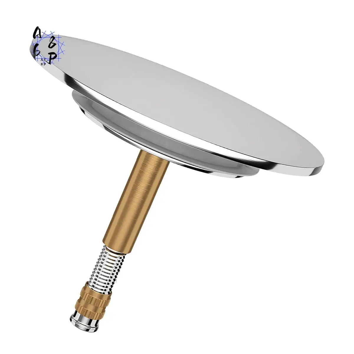 

A68P-Заглушка для ванны с универсальной посадкой - Нержавеющая пробка для ванны с двойным уплотнением - Заглушка для ванны для любой стандартной ванны из хрома