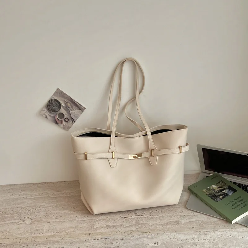Urbaner Minimalistischer Stil Große Kapazität Damen-Handtasche Unterarm-Schultertasche Pendler-Handtasche Modische Reise-Unterarmtasche – Detail 23