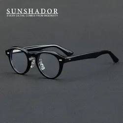 Oval retro men women 5806 eyeglasses Myopia prescription acetate eyewear Fashion presbyopia handmade glasses frame