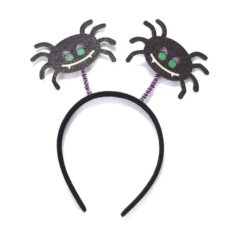 39BD Spinnenförmiges Stirnband, Halloween-Mädchen-Kostüm, Kopfbedeckung, Morgenwasch-Stirnband – Detail 3