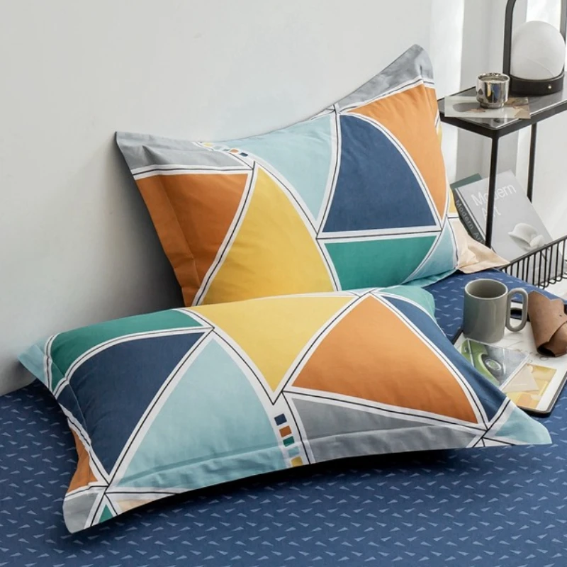 100 % Baumwolle, 2-teilig, 48 cm x 74 cm, Kissenbezug, Beauty-Blumendruck, Kissenbezug für Schlafzimmer, 2 Stück/Set