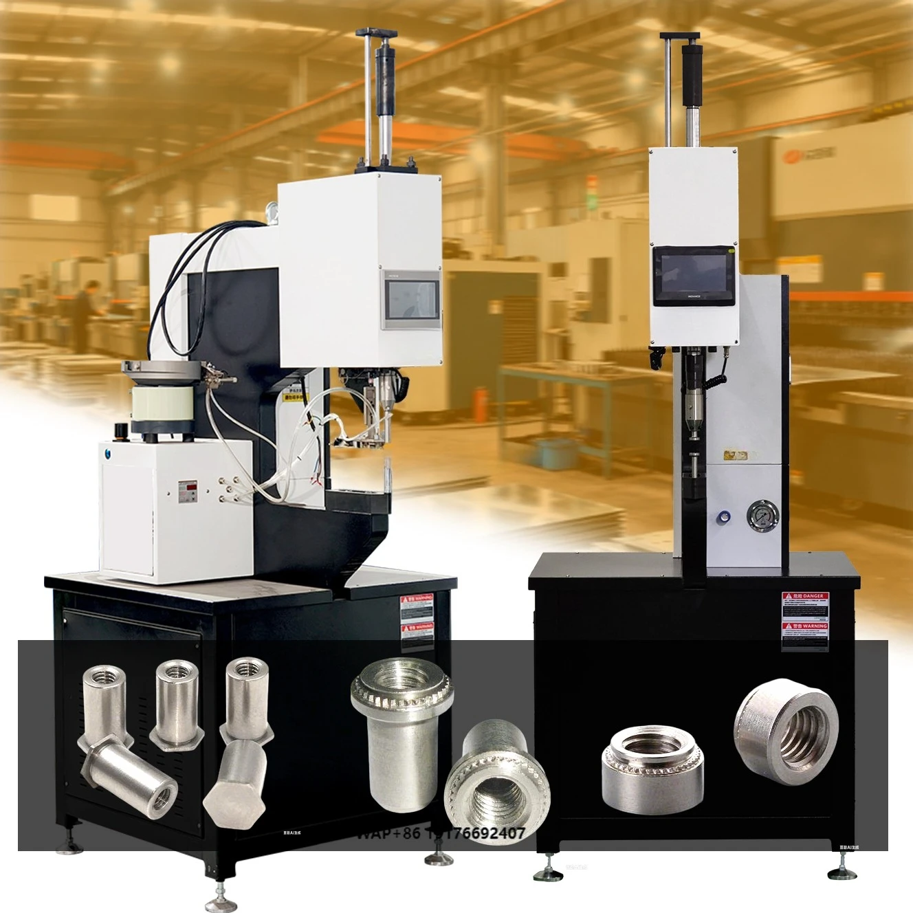 6--8 Ton Fastener Clinching Equipped Patented Safety Sheet Metal Riveting Machine