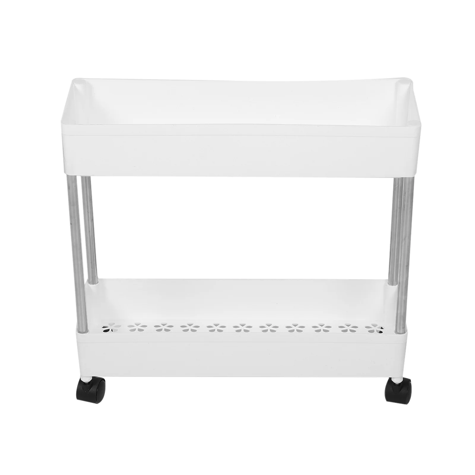 

Floor Trolley Trolleys Organizer Wheels Household Items Auxiliary Cart with Utility Kitchen Storage Lockers Hand