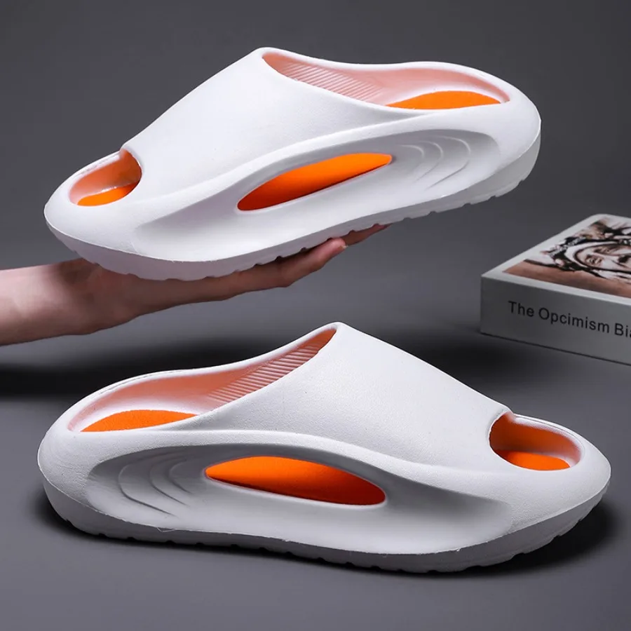 Men's Slippers Summer Outwear 2024 New Indoor Home Couple Anti slip Space Feeling Sports Slippers Men's