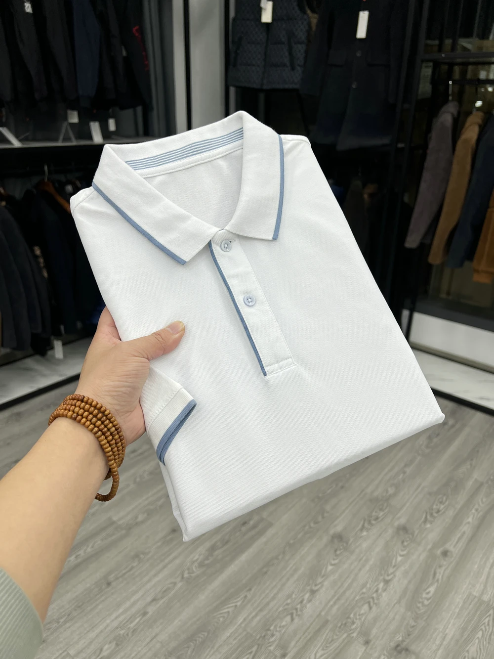 Camiseta Dujia de Gran Tamaño, Manga Corta, Tejido Piqué de Algodón, para Verano, Sin Etiqueta, con Descuento, Diseño Simple y Limpio