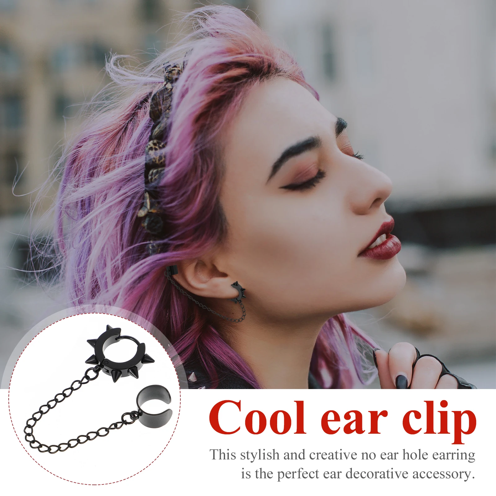 

Unpierced Ear Clips Cool Simple Stylish Punk Fashion Jewelry Magnetic Earrings for Men Everyday Wear Party Banquet No Pierced