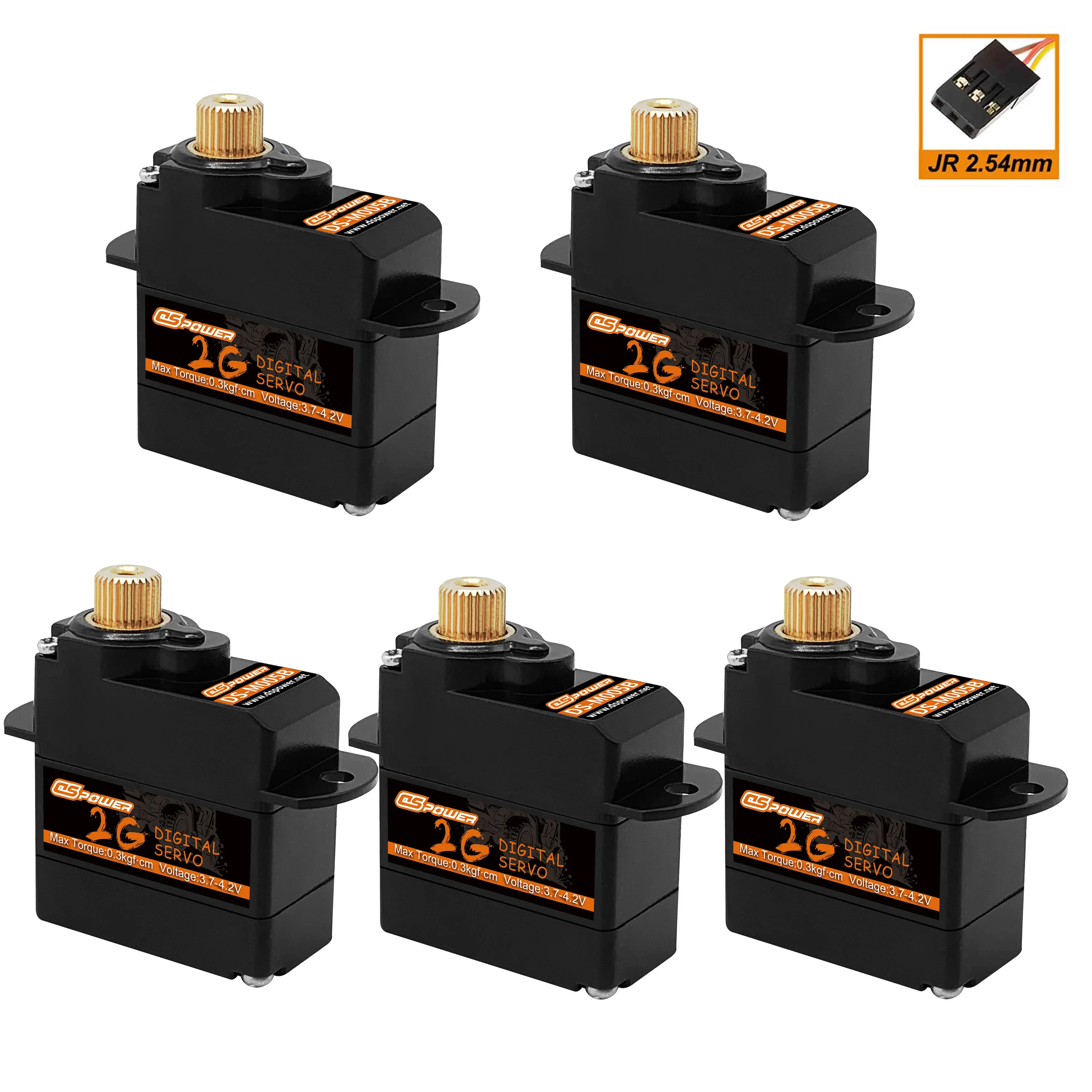 DSPOWER 2G Micro Digital Servo Full Metal Teeth for RC Car Crawler Plane Fixed-wing Helicopter Drone Boat Robot Toy Accessories
