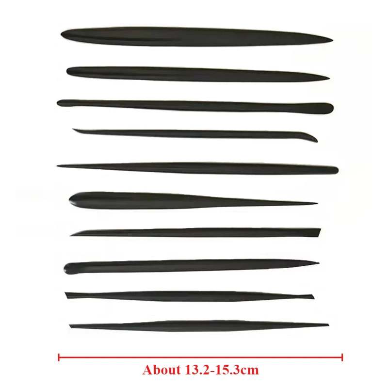 10Pcs/Set Black Metal Silver Clay DIY Accessories  Dough Decoration Carving Pottery Ceramic Polymer Sculpting Tools Needle