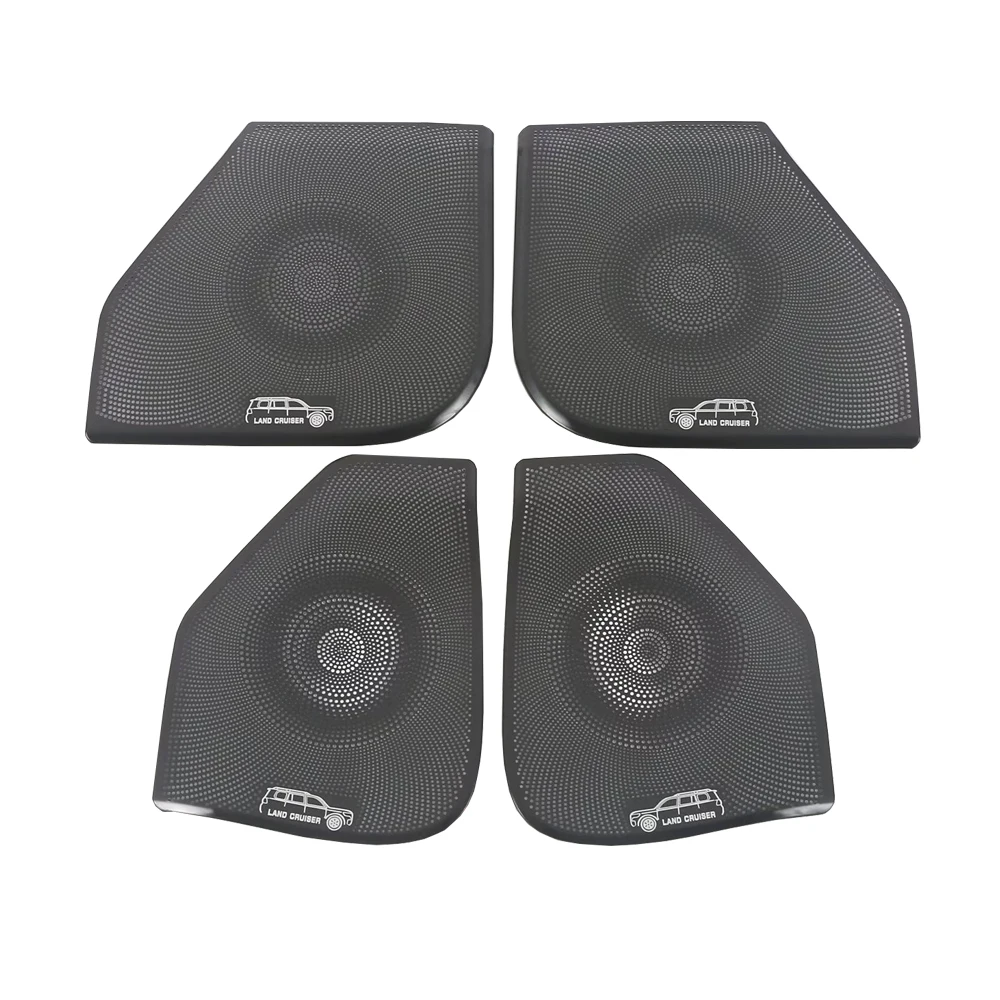 LC300 Silver/Black Stainless Steel Door Speaker Cover Trim for to yo ta Land Cruiser 300 2022 2023 Accessories