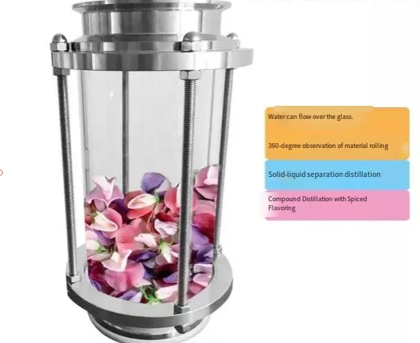 Whiskey distillation pure essential oil purifying copper double-cupola brewing equipment laboratory distillation equipment