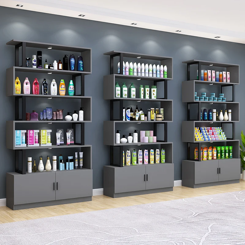 

Cosmetics Display Cabinet Beauty Nail Art Showcase Barber Shop Product Display Shelf Maternal and Infant Supermarket Display She