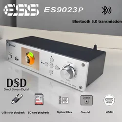 5.1 Channel Lossless Audio Decoder ES9023P DAC DSD256 DTS AC3 HIFI Music Turntable Bluetooth 5.0 HDMI Input Decoding