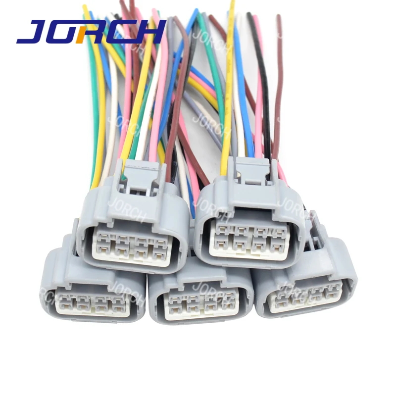 Female 8 Pin wire harness  Headlight Auto Connector For Toyota 7283-1081-40  90980-11190