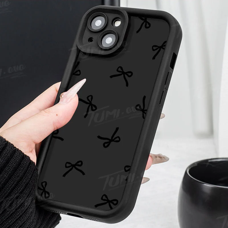 Custodia per telefono Premium Black Butterfly per Xiaomi Redmi Note 13 12 11 Pro Plus 12S 11S 10S 10 9 9S 8 12C 13C Cover opaca in Silicone