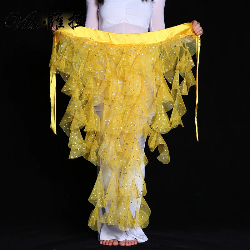 Mode buikdans heupsjaal 7 kleuren riem rok tailleband wrap elegante Egypte pailletten buikdans taille ketting effen kleur