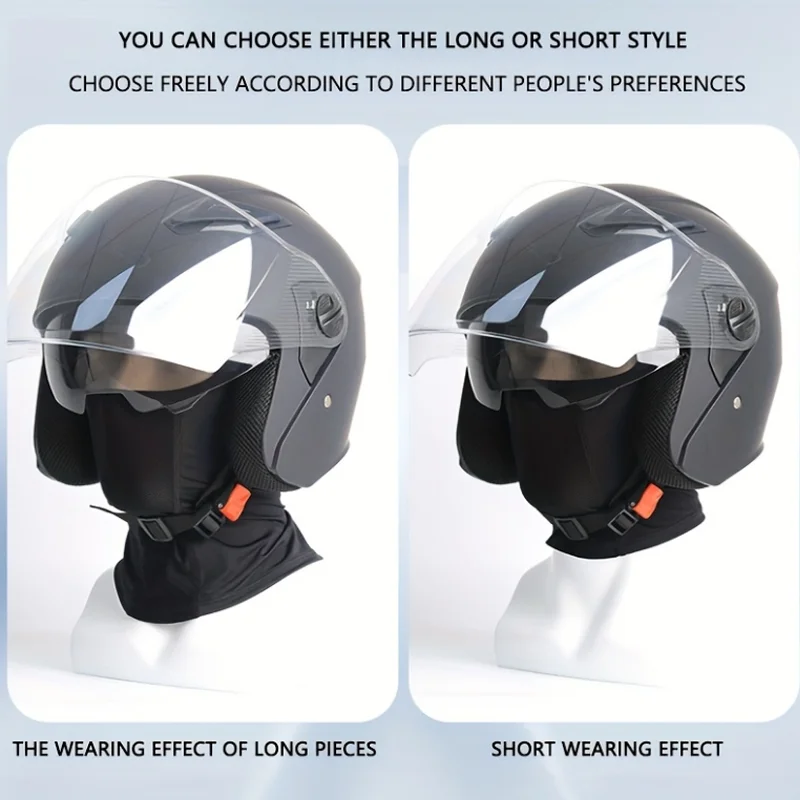 Máscara de esquí de invierno, gruesa, térmica, elástica, para casco de moto, pasamontañas transpirable, resistente al viento, para ciclismo, de secado rápido, cubre cuello.