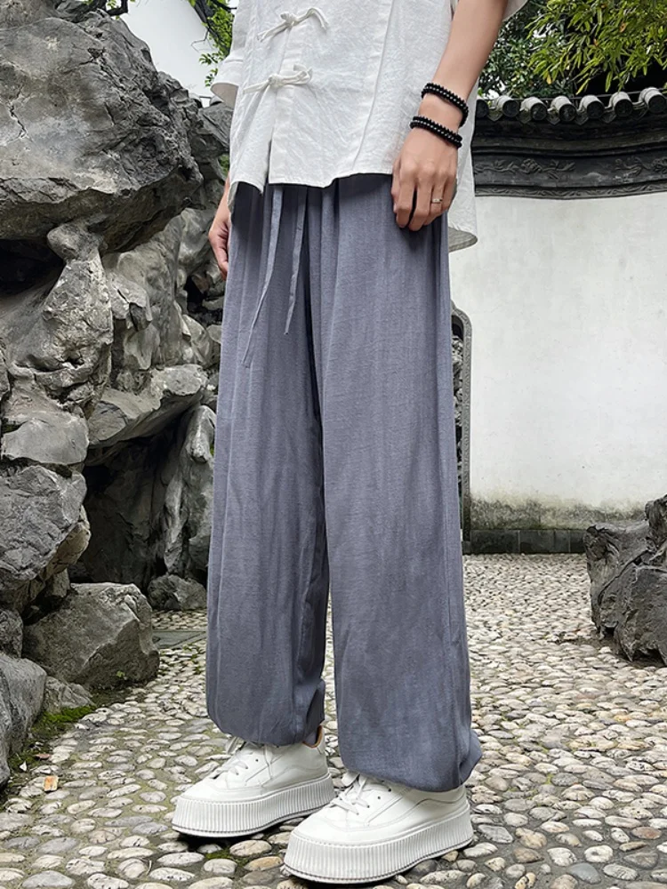 

Мужские летние тонкие льняные брюки Slim Fit прямого кроя, драпирующиеся, повседневные, модные, дышащие