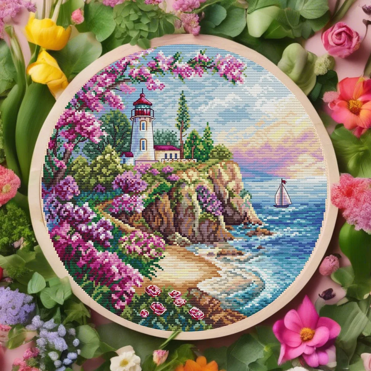 

Cross Stitch set Cross Stitch Kits, Embroidery Sets, Knitting Needles Embroidery,Complete Kit, -Dream Coast 42-42