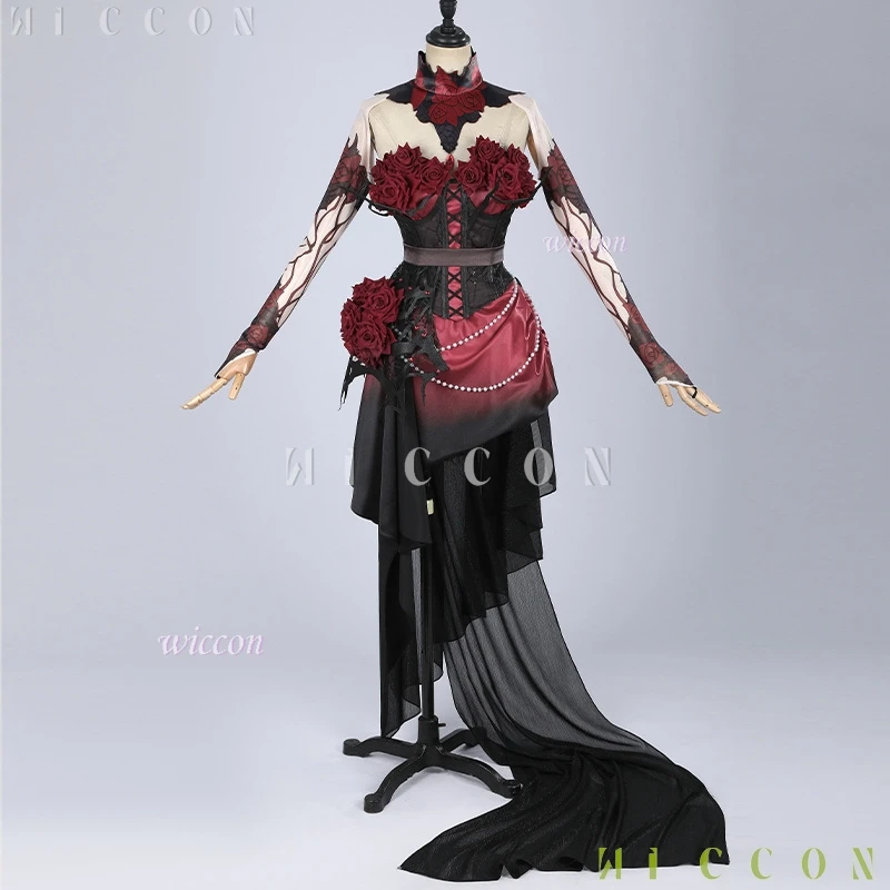 2025 Concerto d'identità Regina sanguinante Cosplay Mary Costume Abito gotico Parrucca di pelle di Halloween Donna Halloween Fancy Masquerade Ba