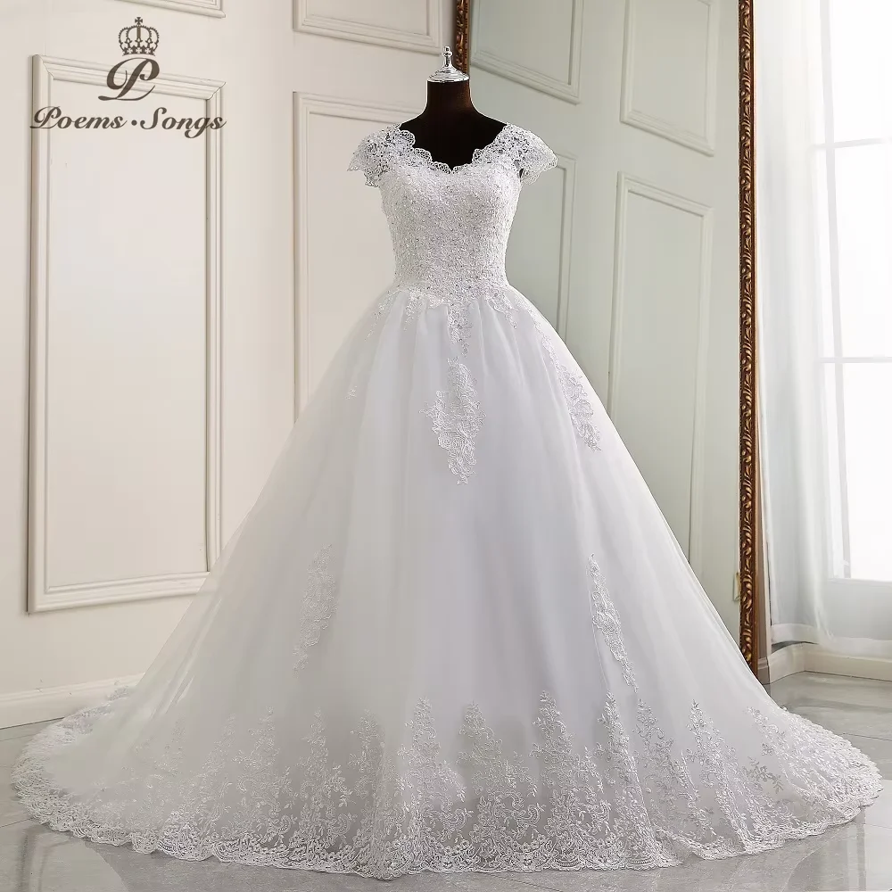 

Customized Sexy V neck Applique wedding dresses marriage dress robe mariage wedding gowns vestidos de novia bridal dress
