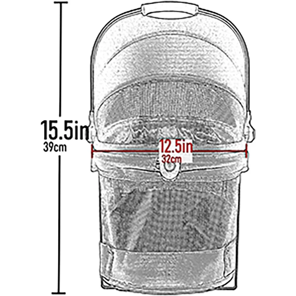 No-Zip View 360 Ultra Lite Pet Safety Carrier & Car Seat for Small Dogs & Cats Push Button Entry, 15", Bright Lilac