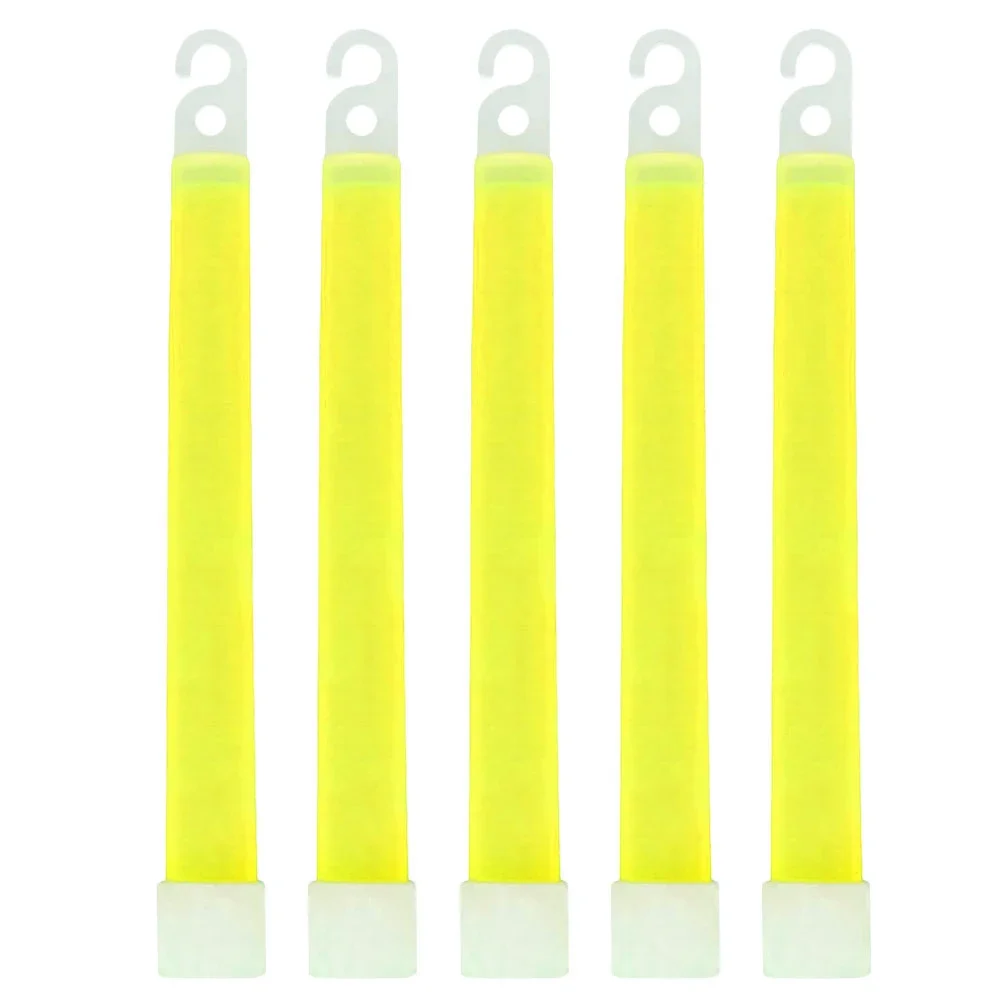 1-50pcs Glow Sticks with Hook 6 inch Fluorescence Light for Hiking Camping Outdoor Emergency Concert Party Light Sticks