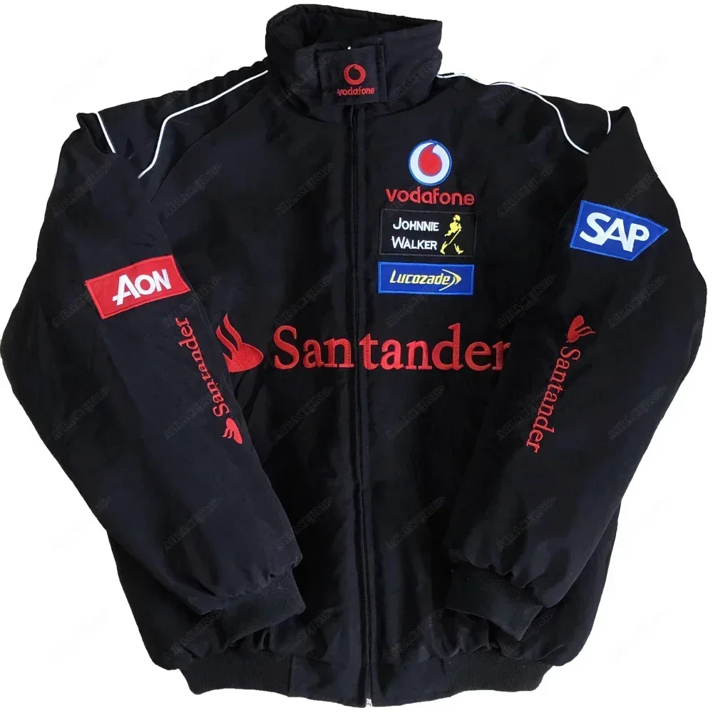Per Mercedes Benz Racing Team Appassionati di auto Maglione Giacche di cotone Uomo Donna Antivento Mantieni caldo Logo ricamato Cerniera