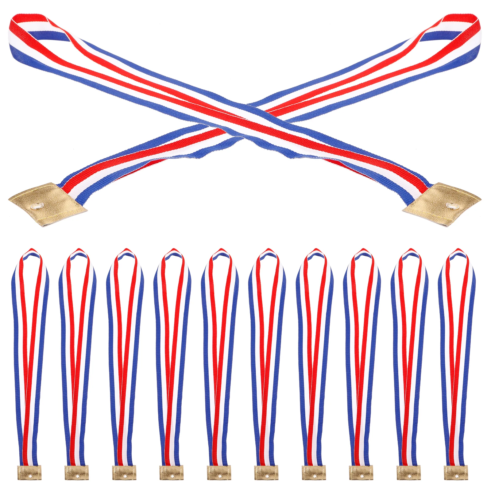 

25 Pcs Medal Lanyard Spring Award Racing Polyester Ribbons
