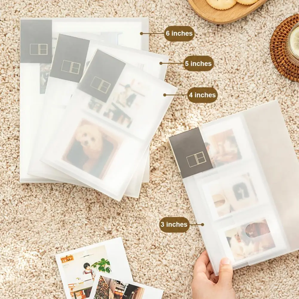 

Photo Album Waterproof Space-saving Photo Storage Transparent Pages Photo Card Collection Book Instant Photo Album Home Decor