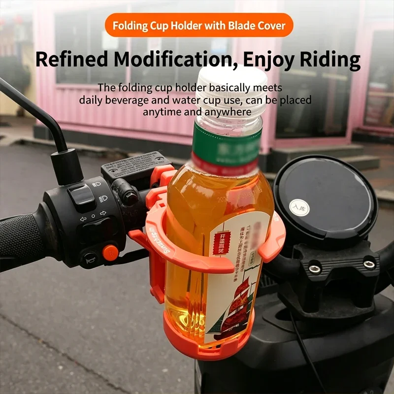 ABS adjustable water bottle mounting bracket, motorcycle cup holder, foldable handle, beverage holder accessories