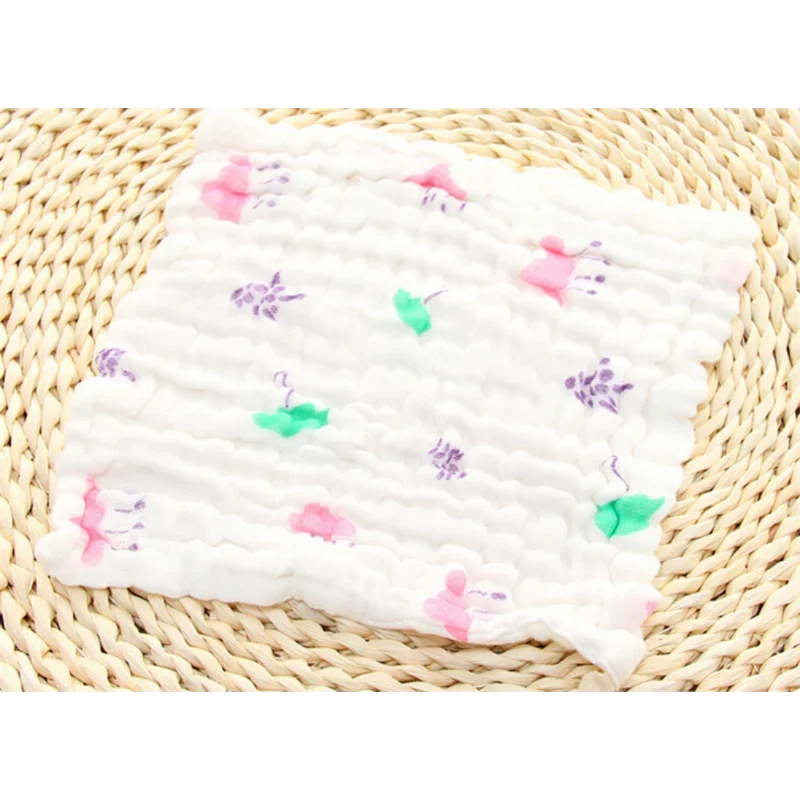 New 6 Layers Baby Cotton Gauze Muslin Face Towel Baby Towel Wash Cloth Handkerchiefs Infant Baby Feeding Saliva Towels