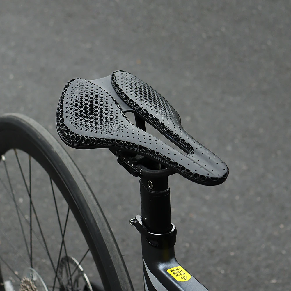 Carbon Fiber Racing Front Seat Mat Ultra Thin Lightweight Road Bike Saddle with Non Slip Surface Shockproof Padding