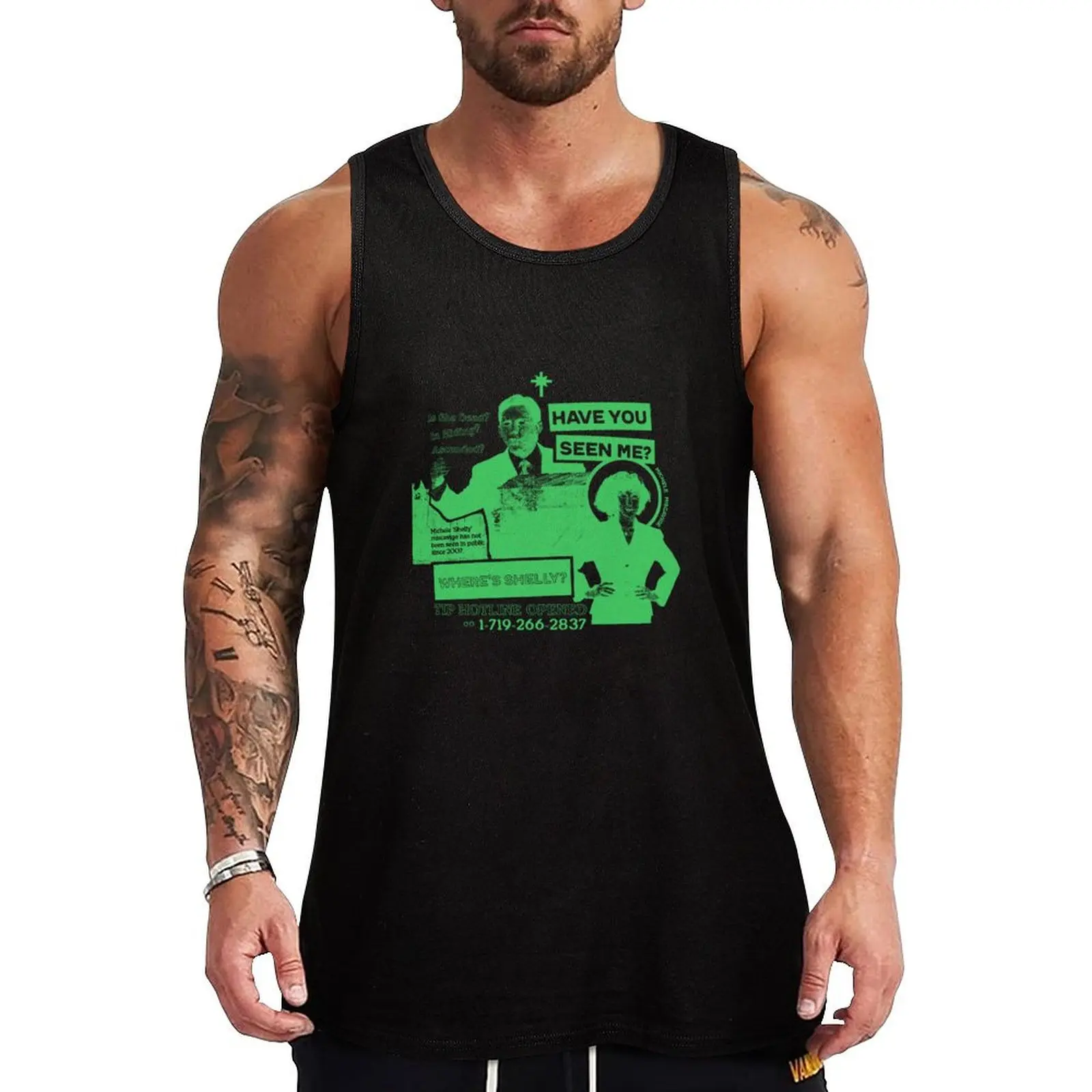

Where's Shelly Tank Top singlet for men Japanese t-shirt Man sleeveless shirt