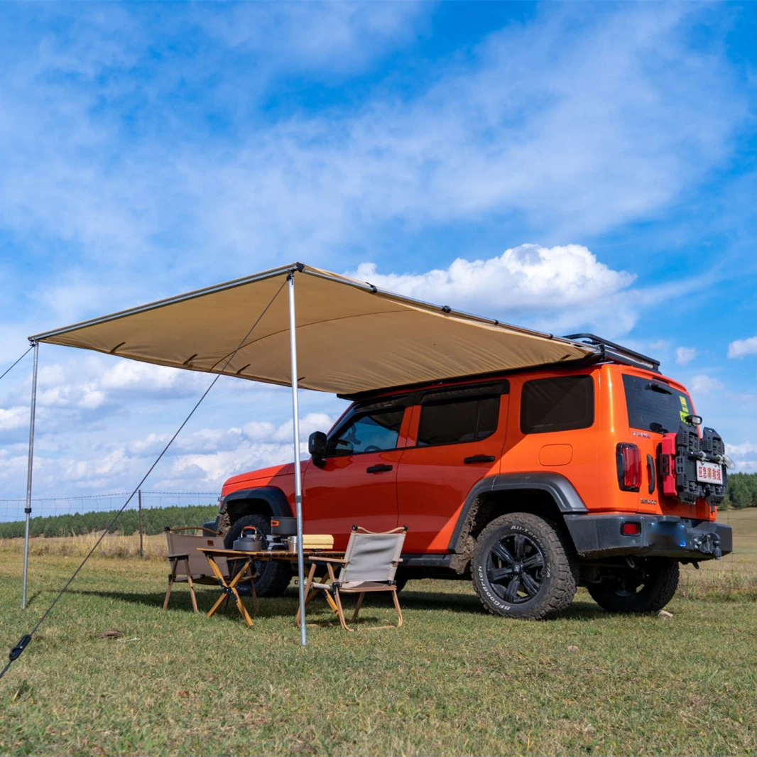 

Camping Retractable Waterproof Sun Protection Roof Awning Tent Outdoor Oxford Fabric Car Side Tents for Motorhome Vehicle