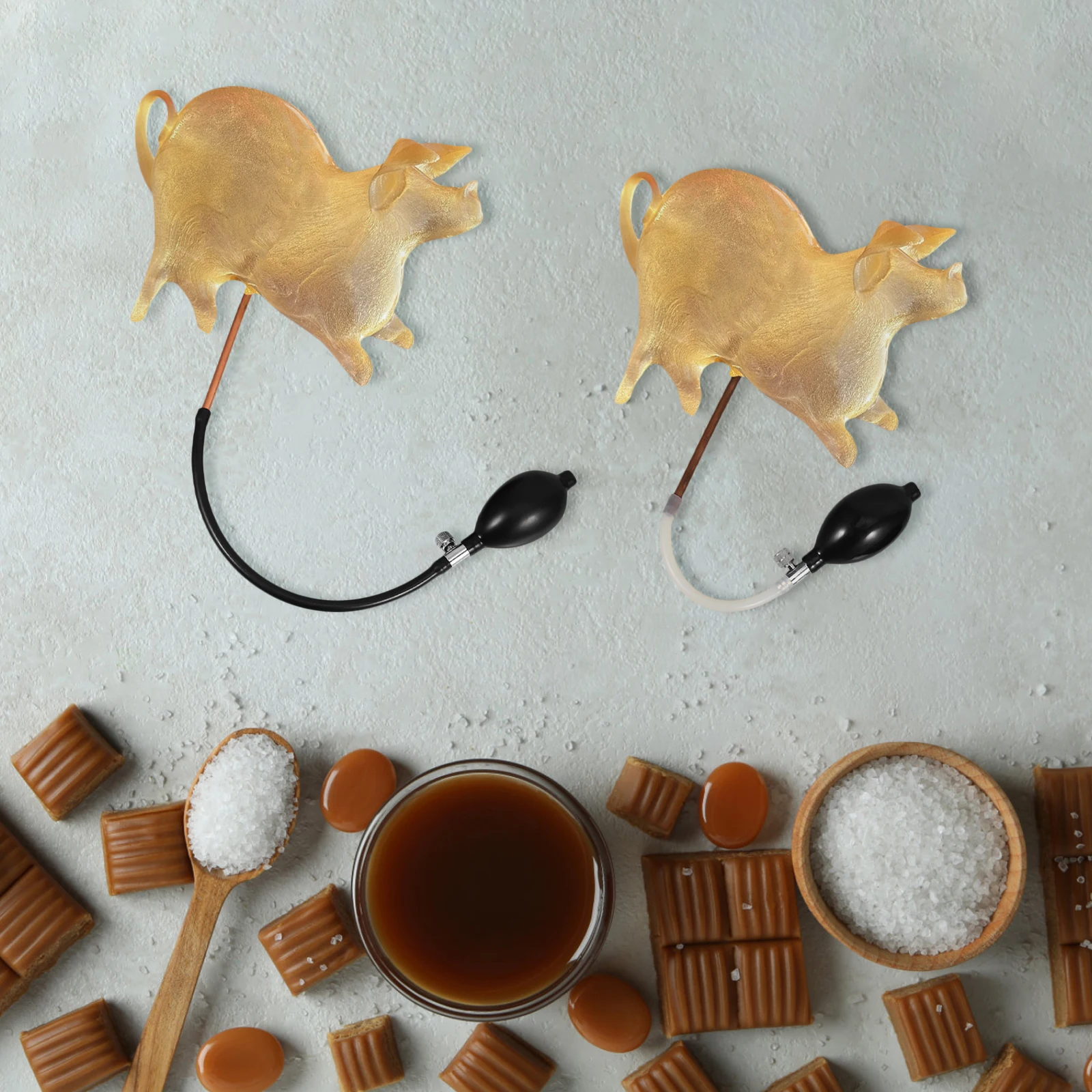 

2 pcs SugarArtBlowingBag ManualBlowerPump IsomaltMetalAirCandyShaping Tools ExtendedCopperTube Reusable