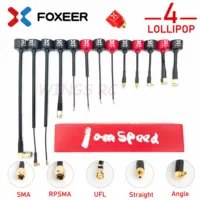 Foxeer Antenna Lollipop 4 V4 FPV Antenna 5.8G 2.6Dbi Stubby RHCP SMA RPSMA UFL Straight/Angle MMCX 7.2g For FPV RC Racing Drone