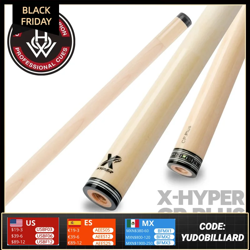 HOW Cue Shaft X-Hyper Billiard Cue Shaft CP PLUS Shaft 74cm Length 12.6mm 3/8*8 Radial Joint Single Shaft Billiard Accessories